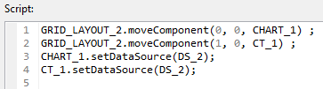 Example of code to be used to move components in SAP Lumira Designer