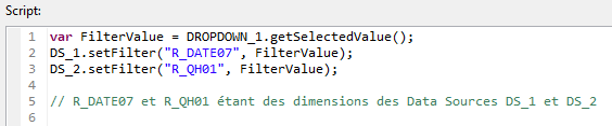 Exemple d’utilisation de variable globale plutôt que répétition de "get" dans SAP Lumira Designer