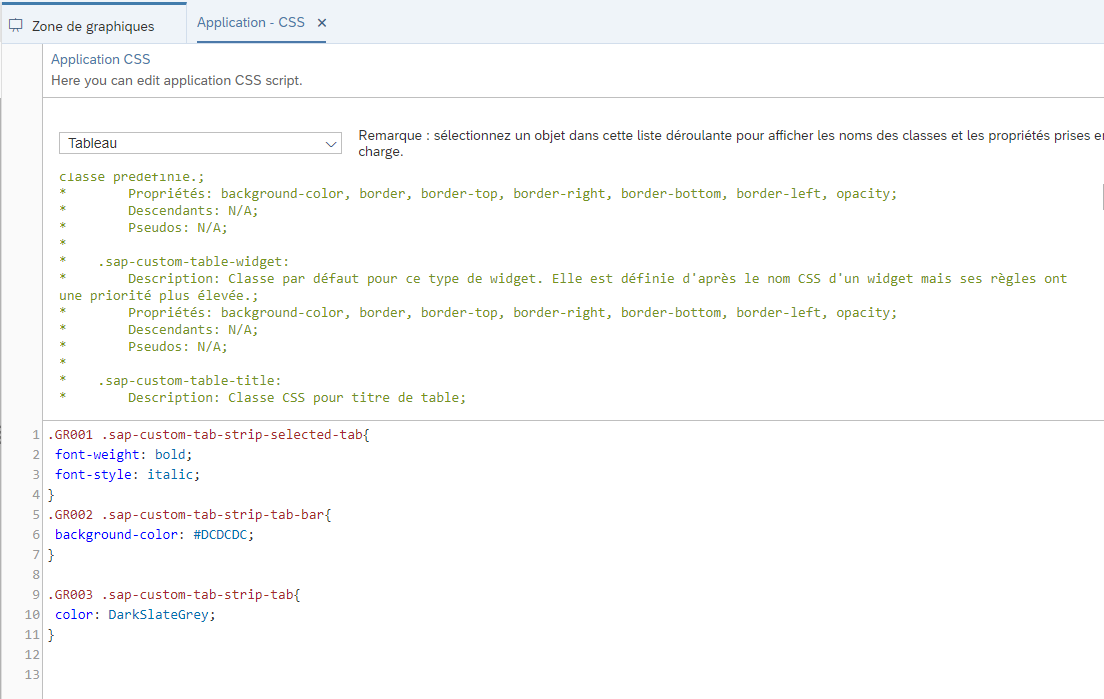 CSS Analytics Designer Page
