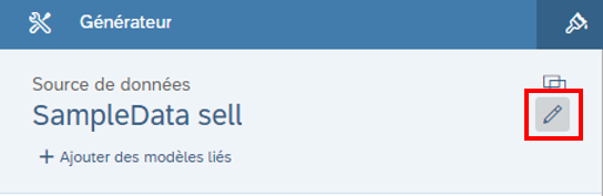Analytics Designer: bouton modifier Data source